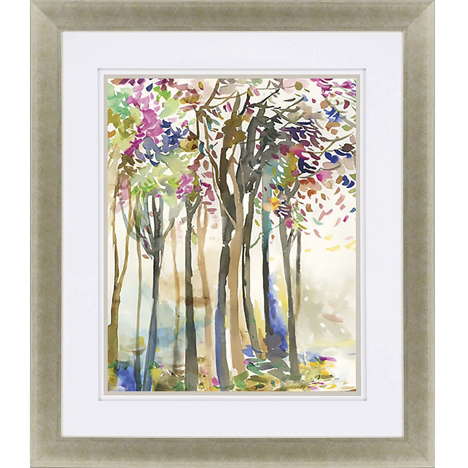 Sunny Path Multi and Pink and Brown and Green Framed Art