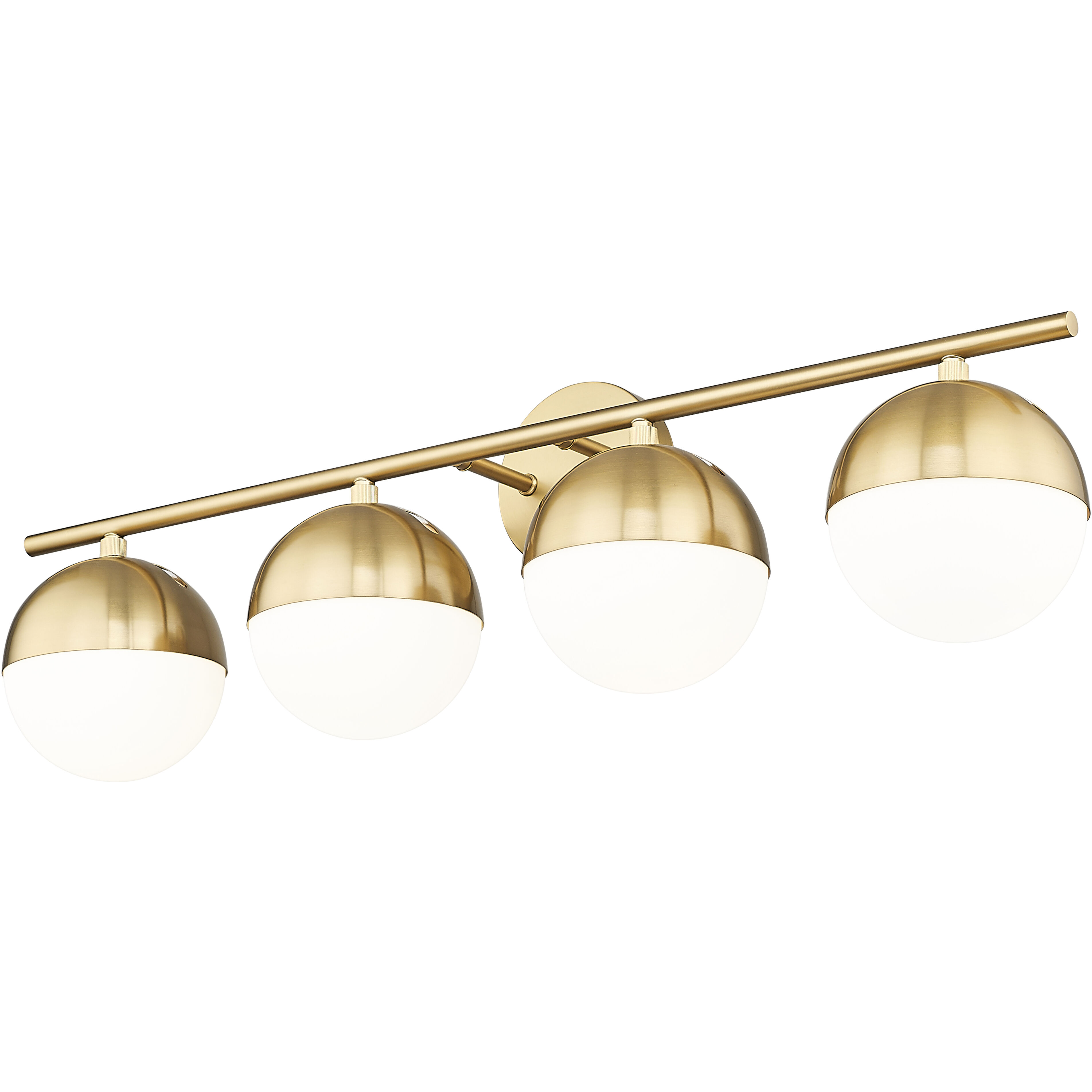 Realm Sphere 4 Light 32.25 inch Modern Gold Bath Vanity Wall Light