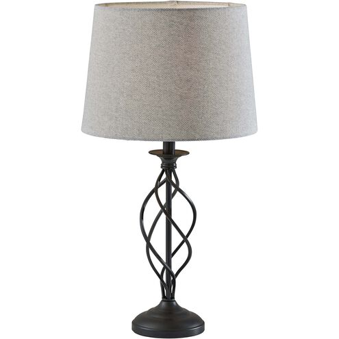 Darcy 26 inch 60.00 watt Black Metal Table Lamp Portable Light, Simplee Adesso
