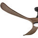 Swell Illuminated 72 inch Matte Black with Walnut Blades Fan