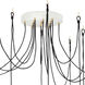 Lisa McDennon Nula 12 Light 18.5 inch Shell White with Gold Leaf Indoor Chandelier Ceiling Light