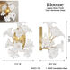 Bloome Wall Sconce Wall Light in Legacy Brass, Clear Handmade Glass