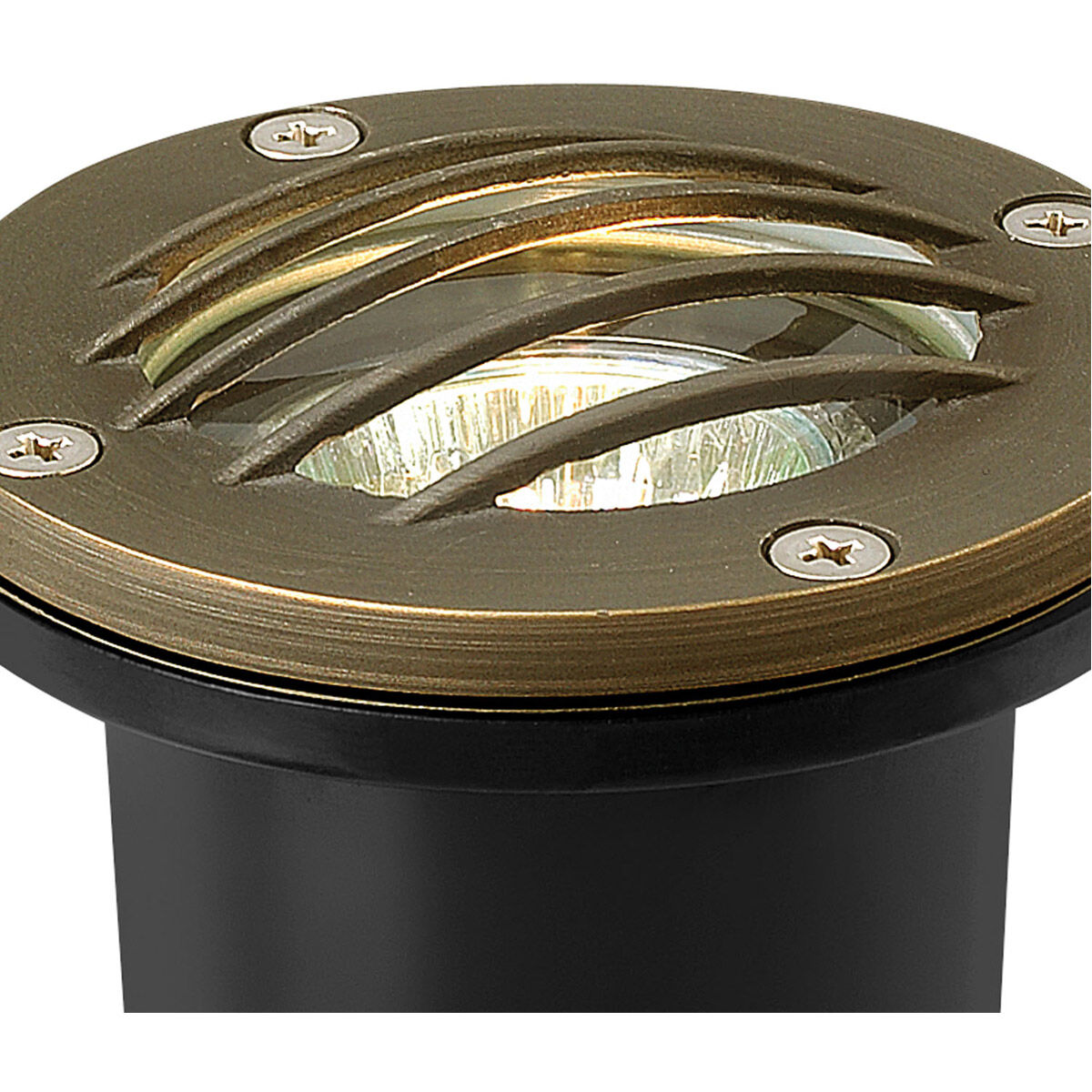 Hardy Island 12V 4 watt Matte Bronze Landscape Well Light in 60 Degree, 3000K, 60-Degree Flood Grill Top 