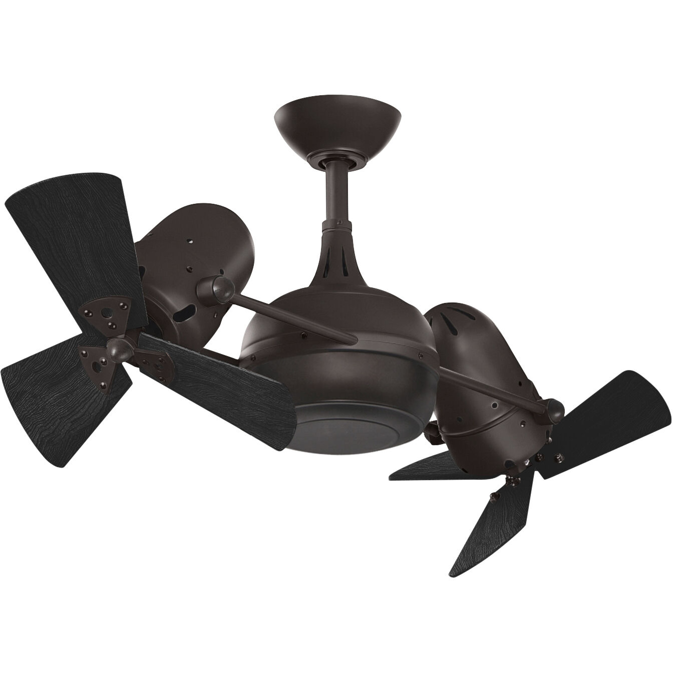 Atlas Dagny 16 inch Textured Bronze with Matte Black Wood Blades Rotational Ceiling Fan