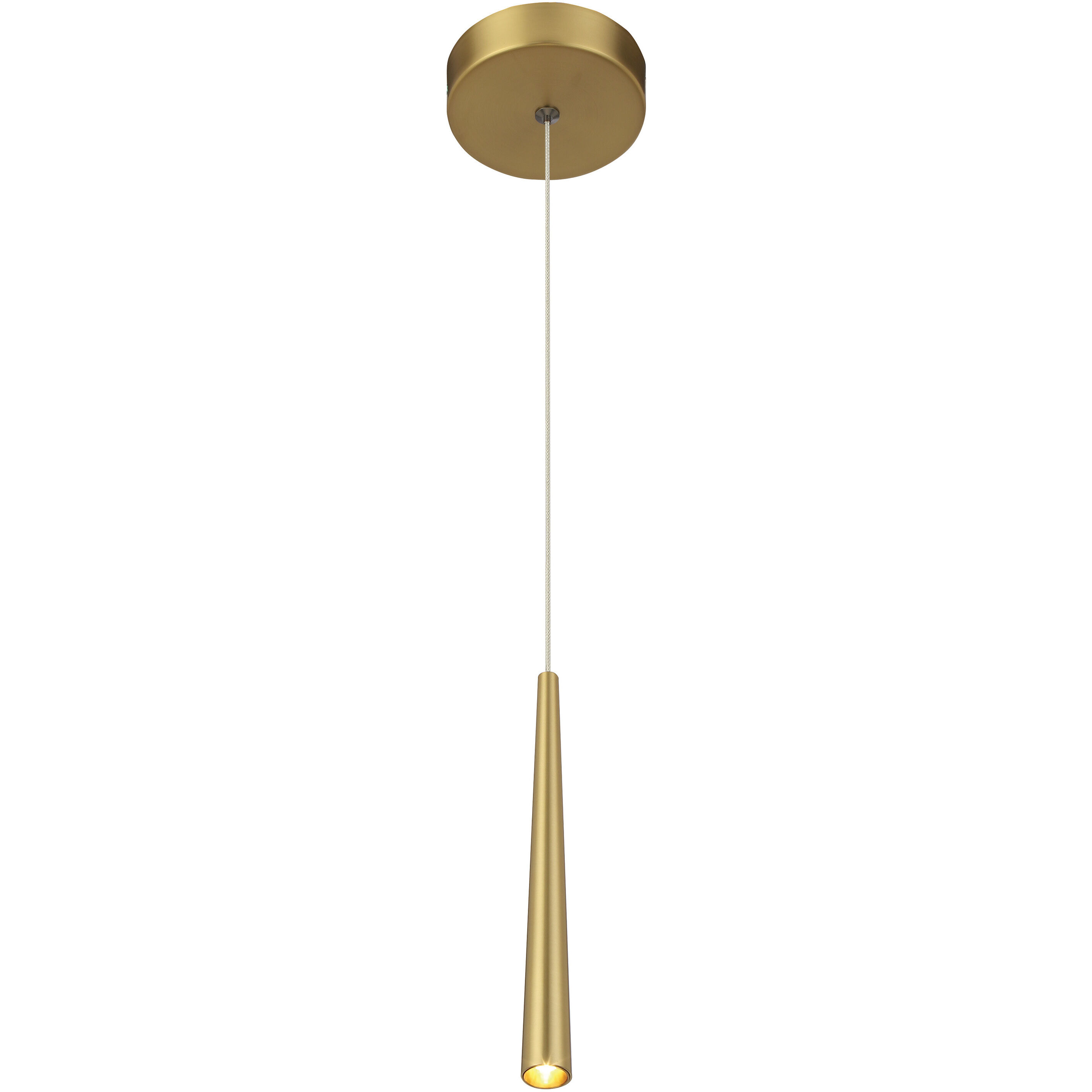 Stretch LED 5 inch Soft Brass Mini Pendant Ceiling Light