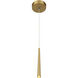 Stretch LED 5 inch Soft Brass Mini Pendant Ceiling Light