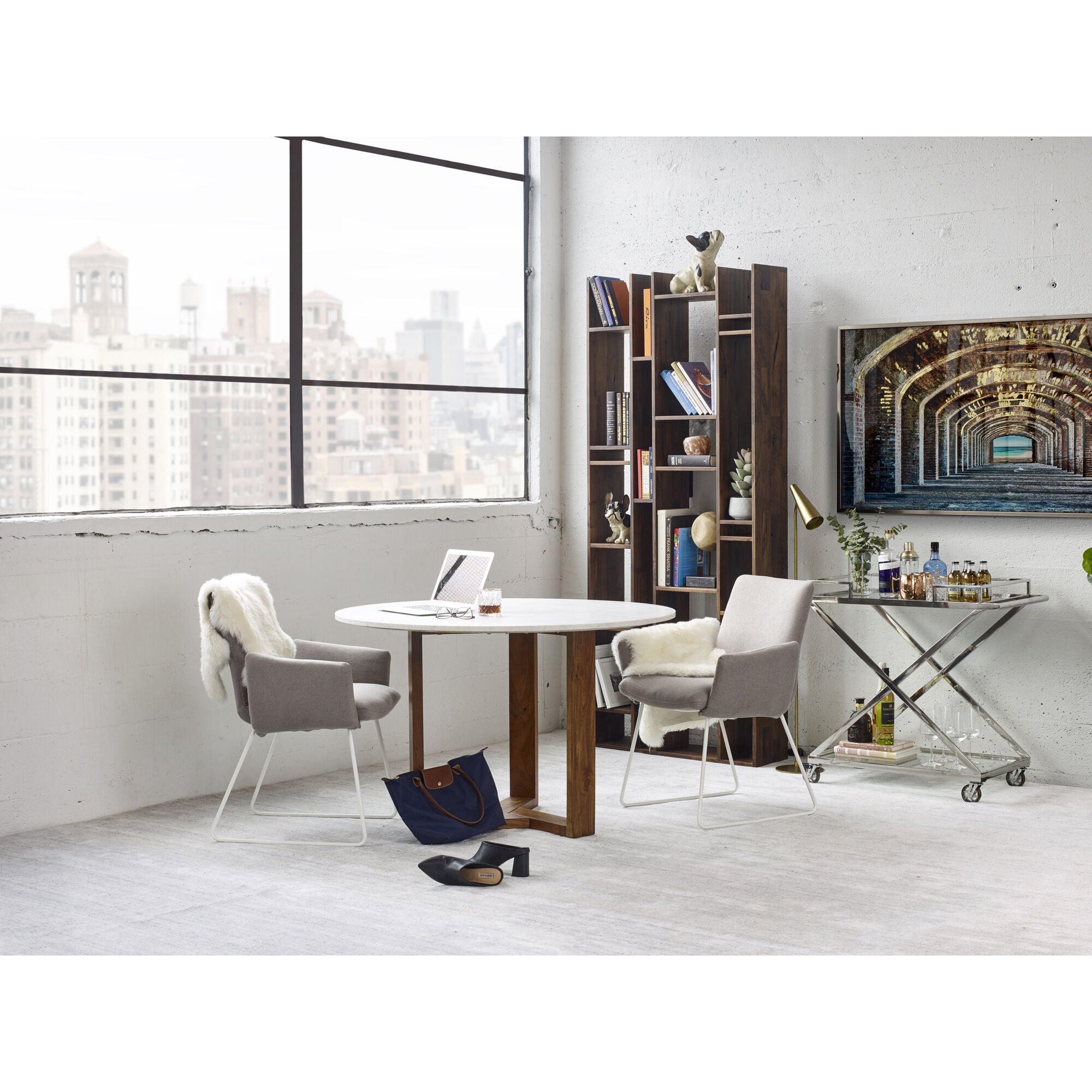 Jinxx 48 X 48 inch White Dining Table