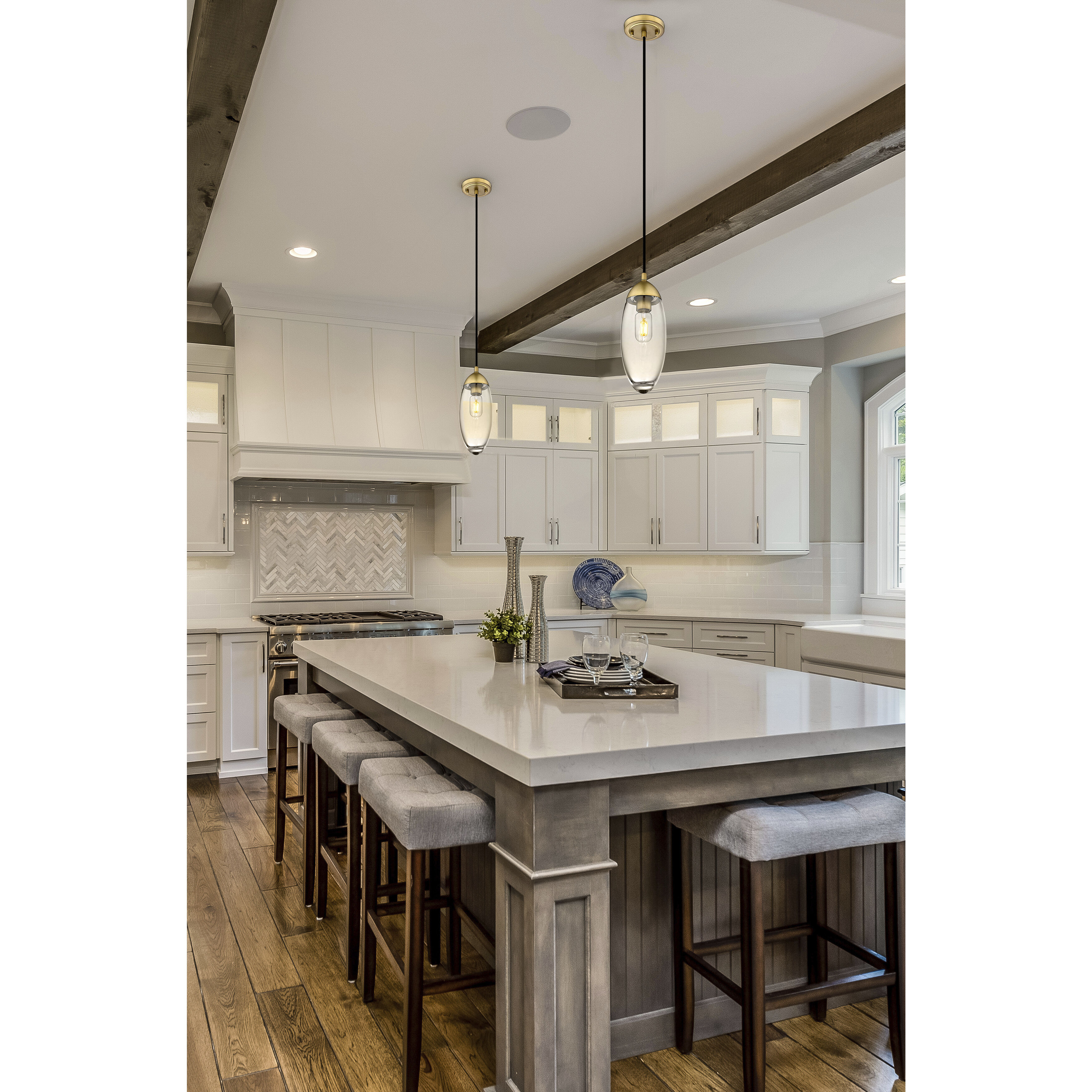 Arden 1 Light 4.5 inch Rubbed Brass Pendant Ceiling Light