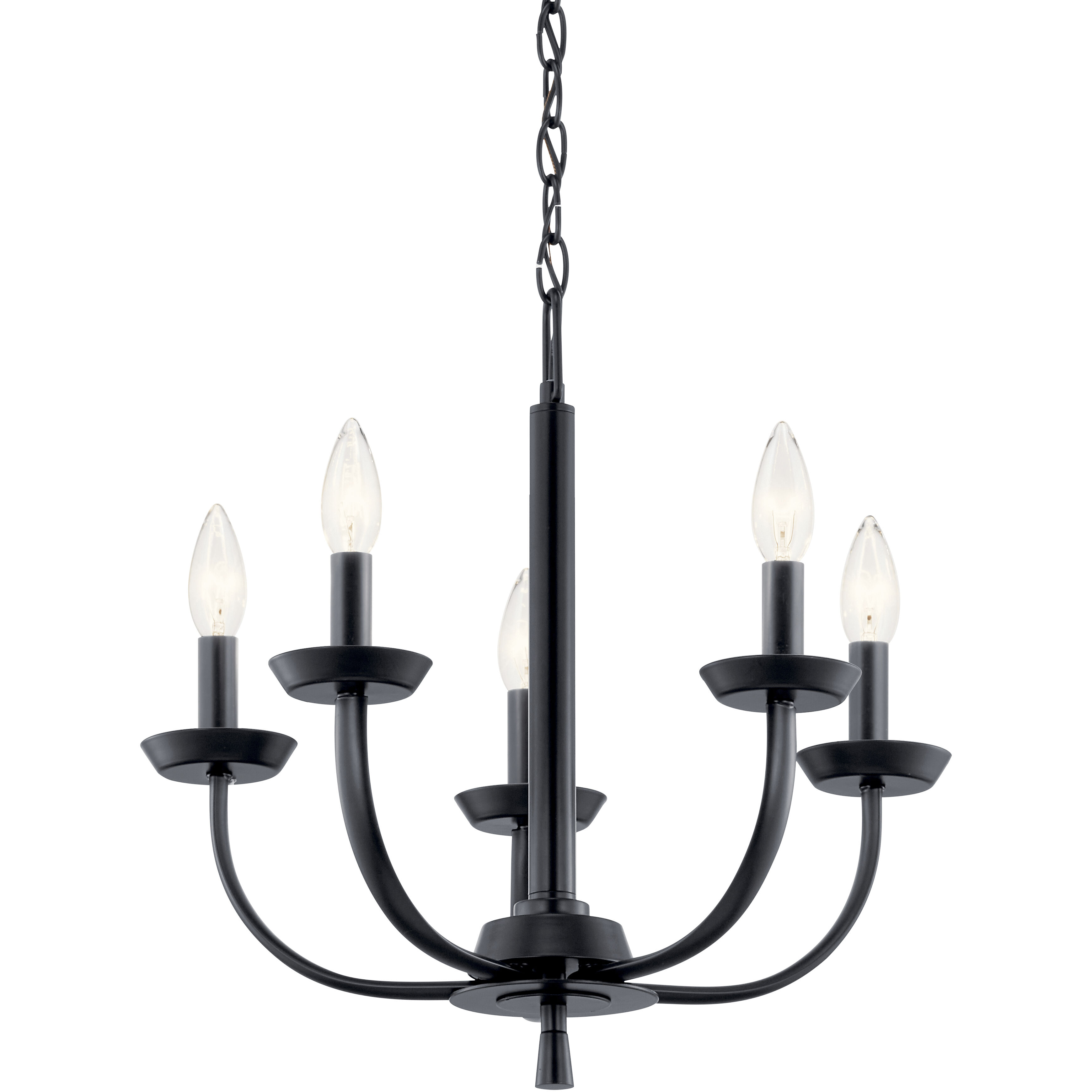 Kennewick 5 Light 18 inch Black Chandelier Ceiling Light 