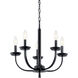 Kennewick 5 Light 18 inch Black Chandelier Ceiling Light 