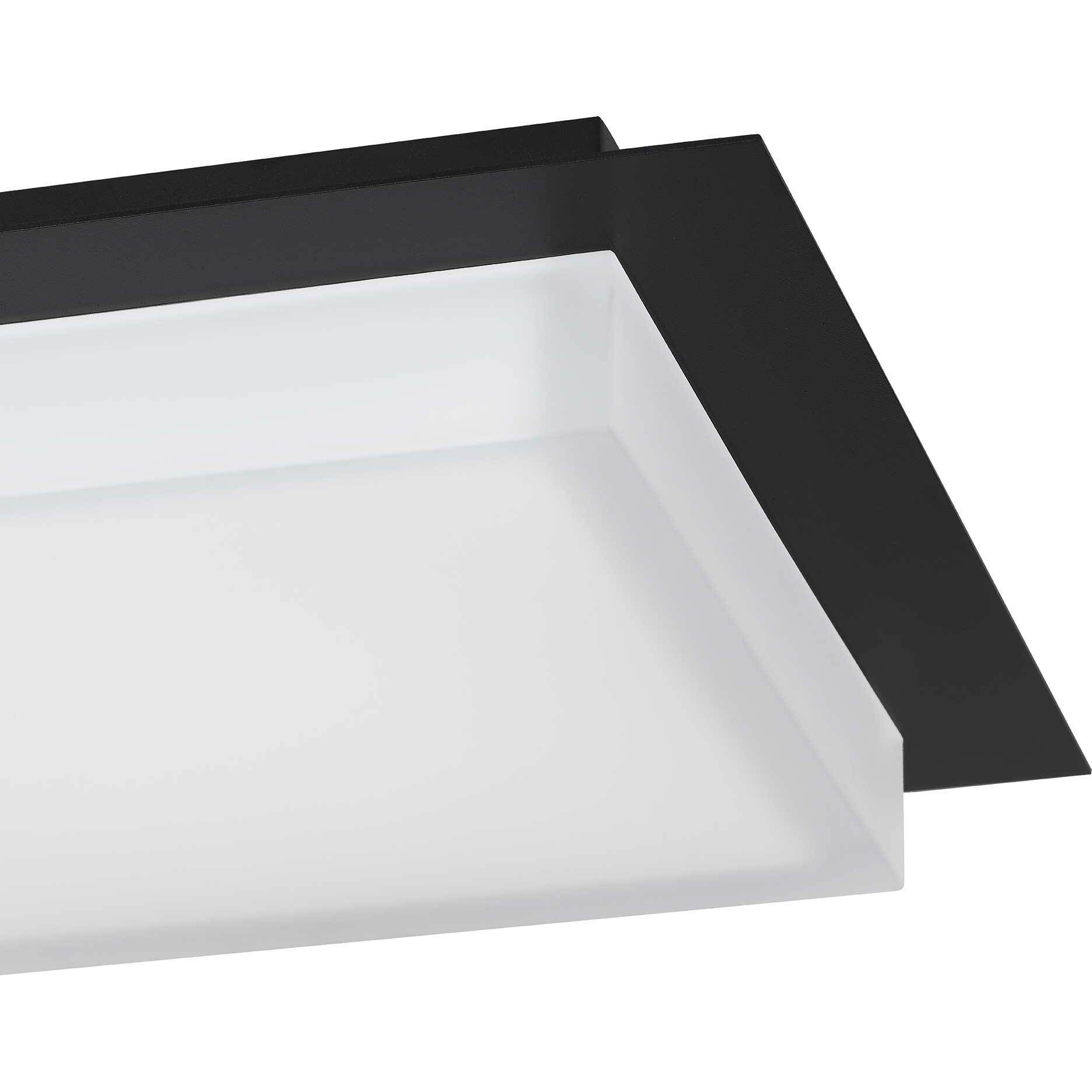 Foursquare LED 14 inch Sand Black Outdoor Flush Mount