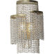 Fontaine 2 Light 10 inch Golden Silver Wall Sconce Wall Light