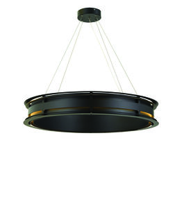 Bristol LED 32 inch Black Dining Chandelier Ceiling Light