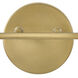 Julep LED 15 inch Lacquered Brass Bath Light Wall Light