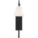 Rutland 11.5 inch 60 watt Matte Black Adjustable Wall Sconce Wall Light, Essentials