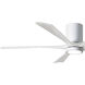 Atlas Irene-5HLK 60 inch Gloss White with Matte White Blades Ceiling Fan, Flush Mounted