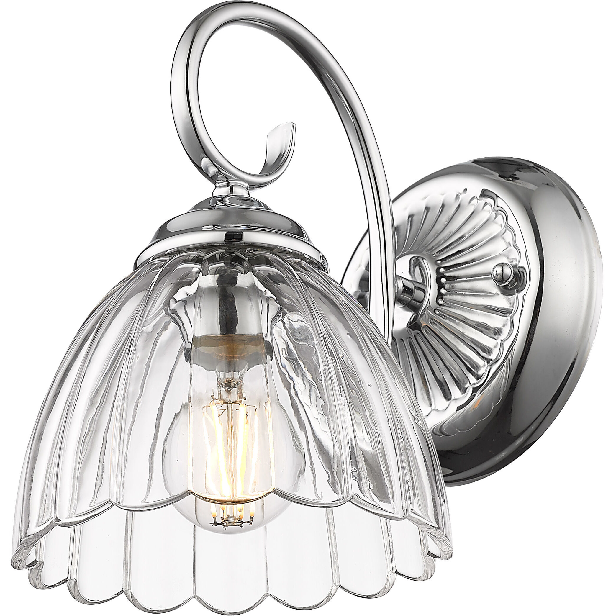 Audra 1 Light 6.88 inch Chrome Wall Sconce Wall Light