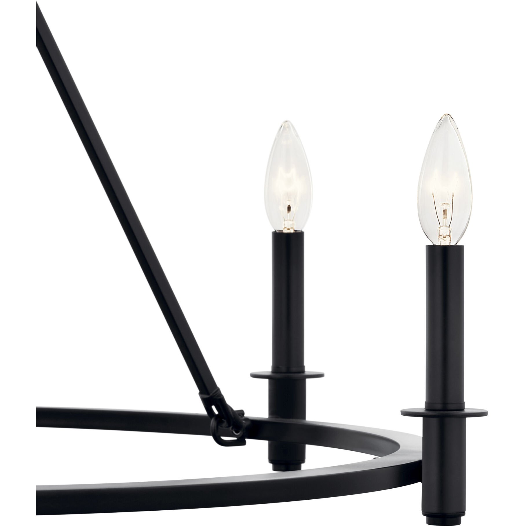 Carrick 6 Light Black Chandelier Ceiling Light, 1 Tier Small