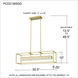 Dazzle LED 36 inch Soft Gold Linear Chandelier Ceiling Light