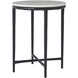 Veroia 19.68 X 14.96 inch Matte Black and White Side Table