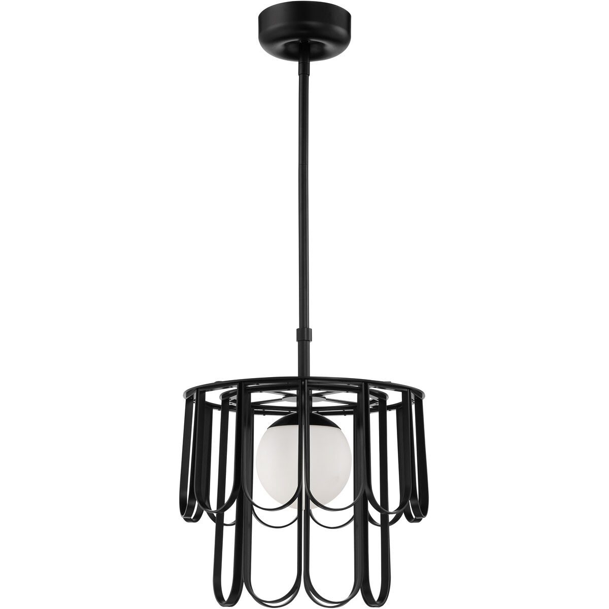 Melody 1 Light 15 inch Flat Black Pendant Ceiling Light