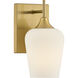Octave 1 Light Warm Brass Wall Sconce Wall Light, Essentials