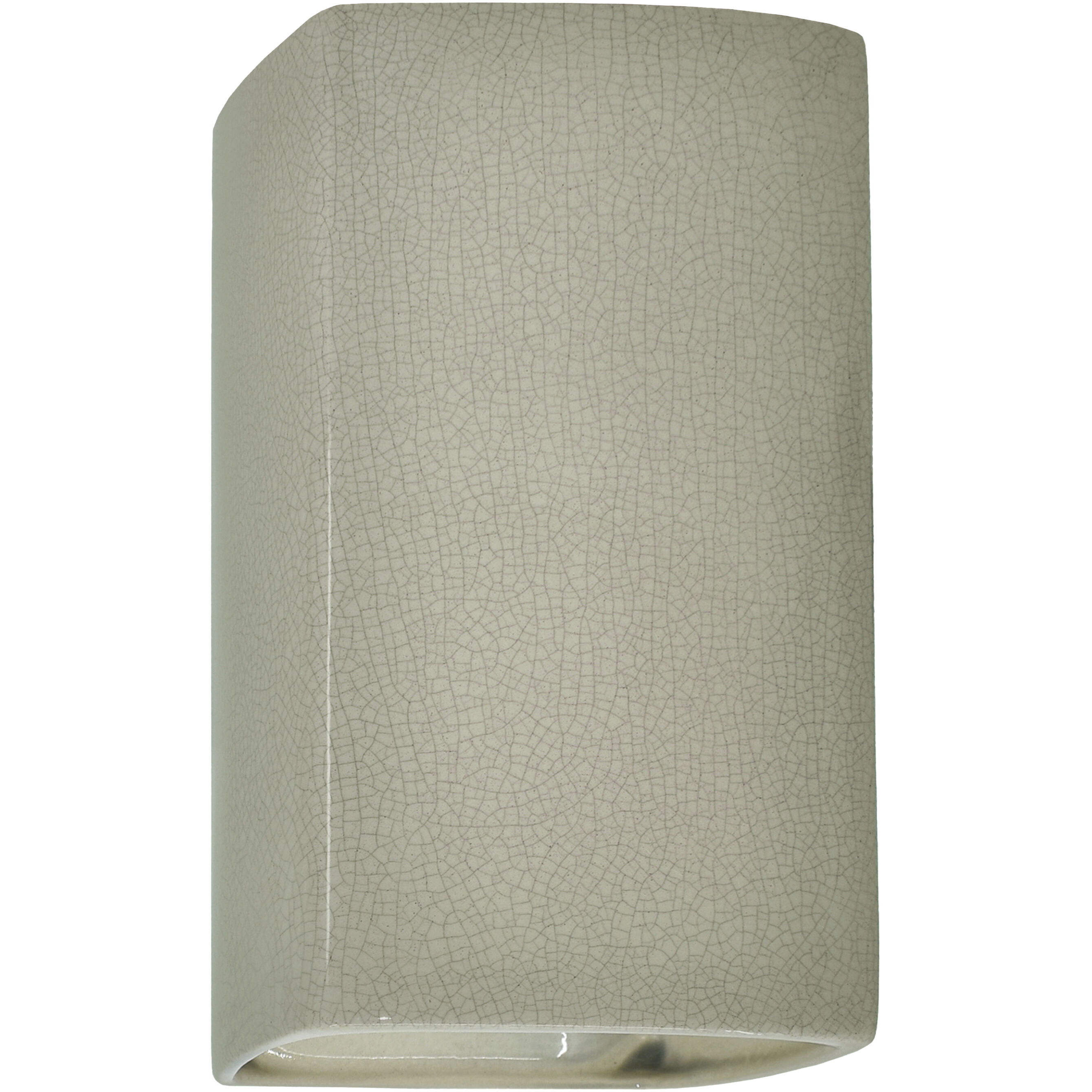 Ambiance Rectangle LED 7.25 inch Celadon Green Crackle Wall Sconce Wall Light, Large