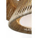 Chapman & Myers Antigua LED 30 inch Bronze and Natural Abaca Chandelier Ceiling Light