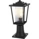 York 1 Light 15.5 inch Black Outdoor Post Light