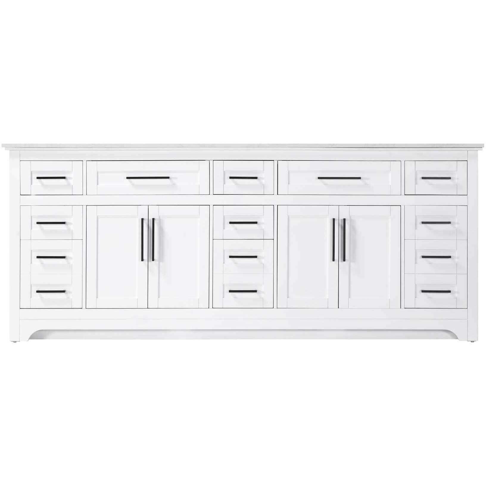 Remington 84 X 35 inch White Bathroom Vanity Cabinet