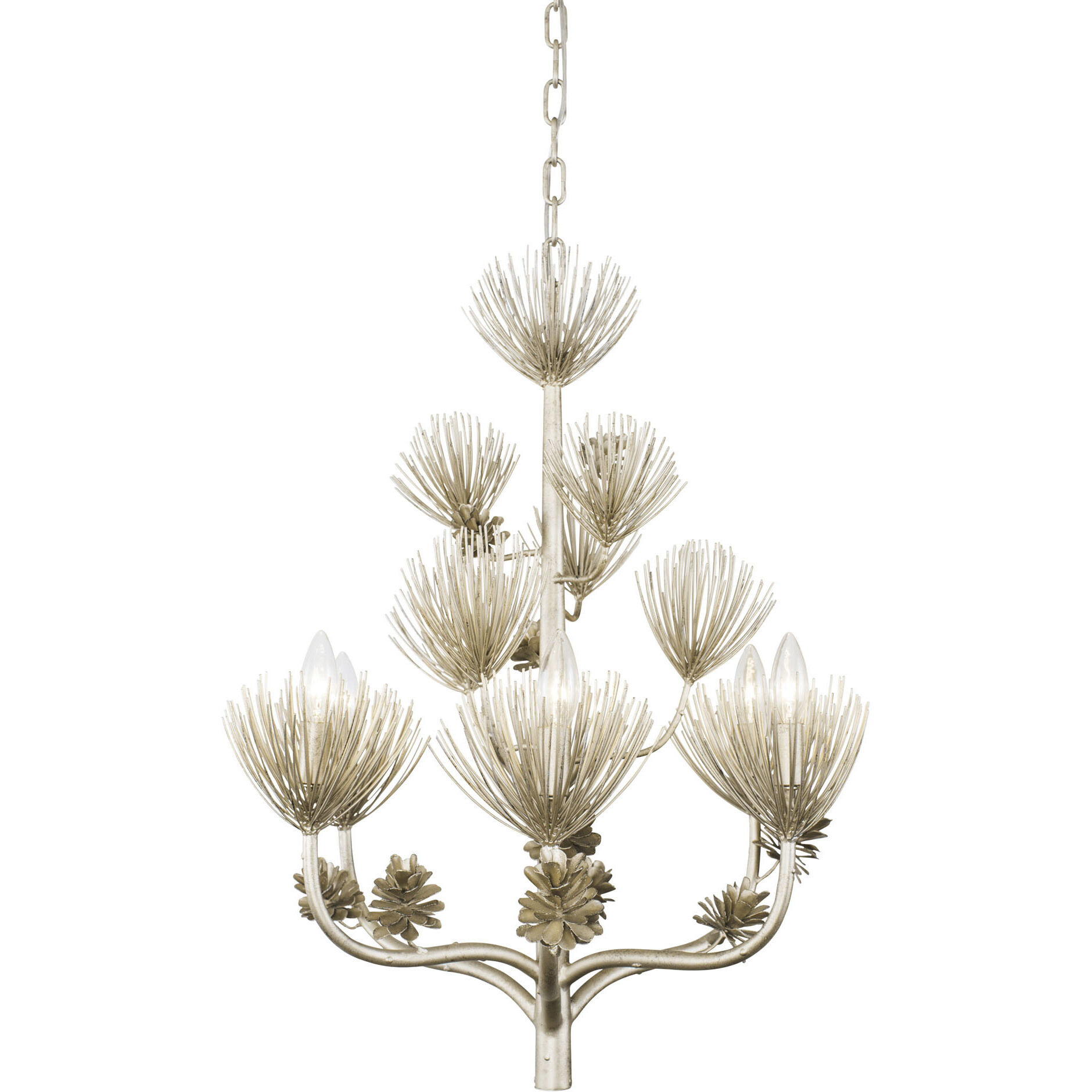 Pinion 6 Light 24 inch Zen Gold Chandelier Ceiling Light
