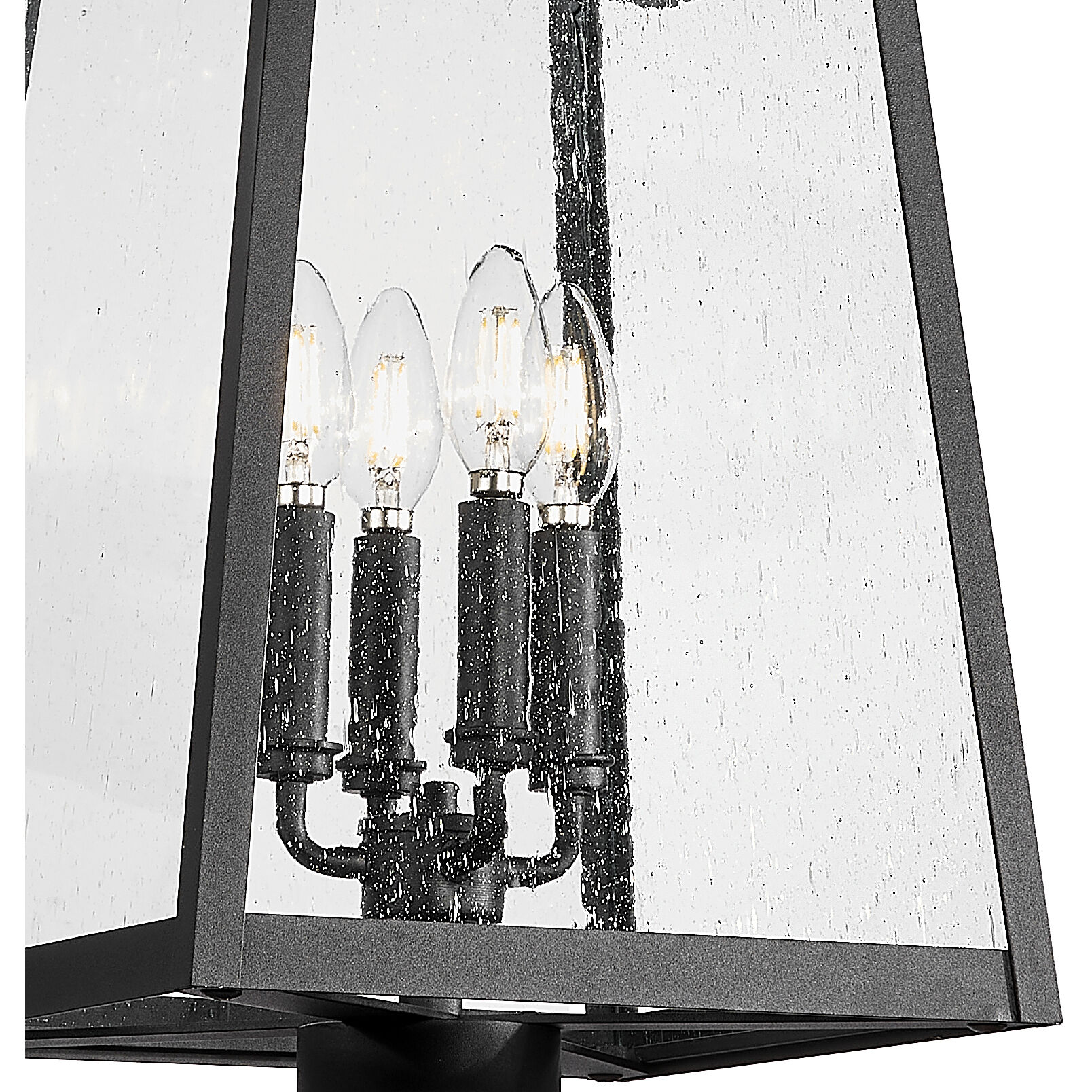 Rainer 4 Light 98 inch Black Outdoor Post Mounted Fixture in G9