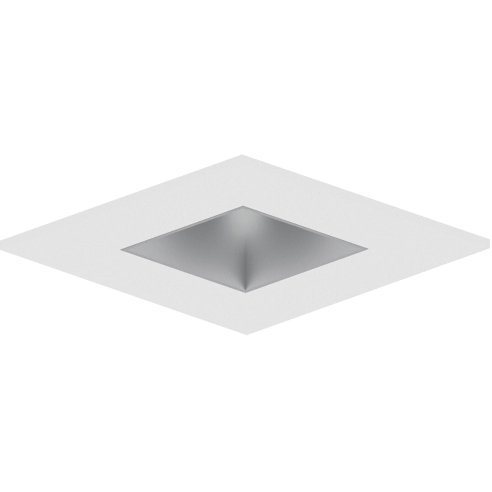 Pearl Haze Reflector / Warm White Flange LED Square Retrofit Reflector with Square Aperture in 2700K, Haze / Warm White, 4" Retrofit