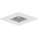Pearl Haze Reflector / Warm White Flange LED Square Retrofit Reflector with Square Aperture in 2700K, Haze / Warm White, 4" Retrofit