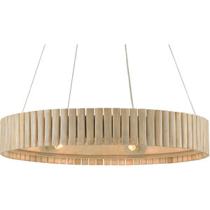 Tetterby 6 Light 31 inch Light Taupe/Smokewood Chandelier Ceiling Light