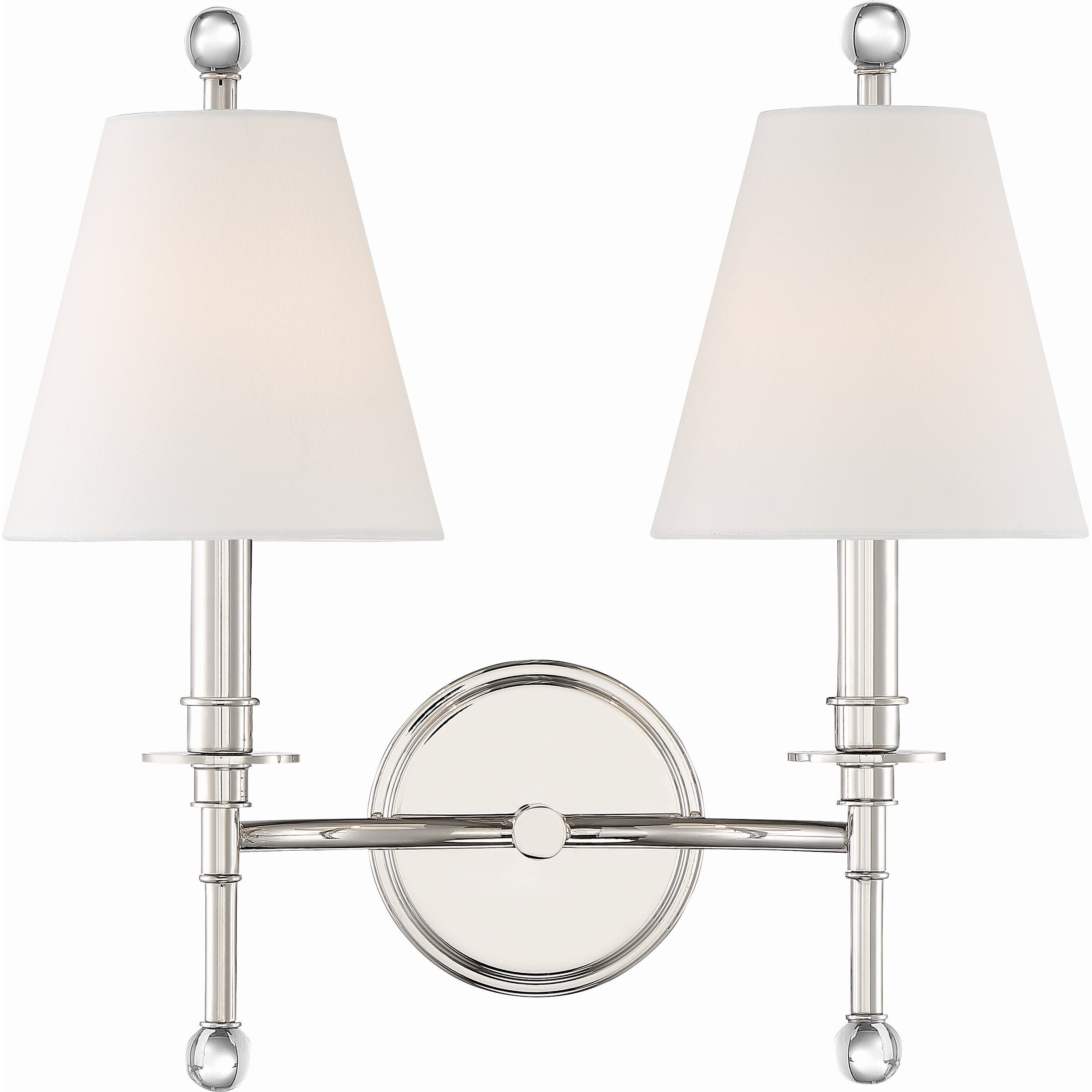 Riverdale Bath Wall Light in Polished Nickel