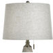 Poly 32.5 inch 100 watt Delnice Ivory Table Lamp Portable Light