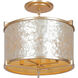 Sommers Bend 4 Light 17 inch Capiz Shell Gold Semi Flush Ceiling Light