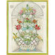 Orchids in Niche White and Green and Red and Multi Canvas, The Studio