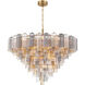 Addis 28 Light 49 inch Aged Brass Chandelier Ceiling Light