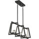 Haven LED 38 inch Matte Black Linear Chandelier Ceiling Light
