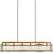 Countervail 6 Light 39.5 inch Antique Brass Chandelier Ceiling Light