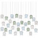 Polpo 30 Light 54 inch Silver Linear Pendant Ceiling Light