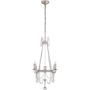 J. Randall Powers Sharon 4 Light 24 inch Burnished Silver Leaf Chandelier Ceiling Light, Small