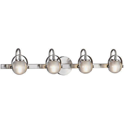 Conduit 4 Light 32.5 inch Brushed Nickel Bath Bar Wall Light