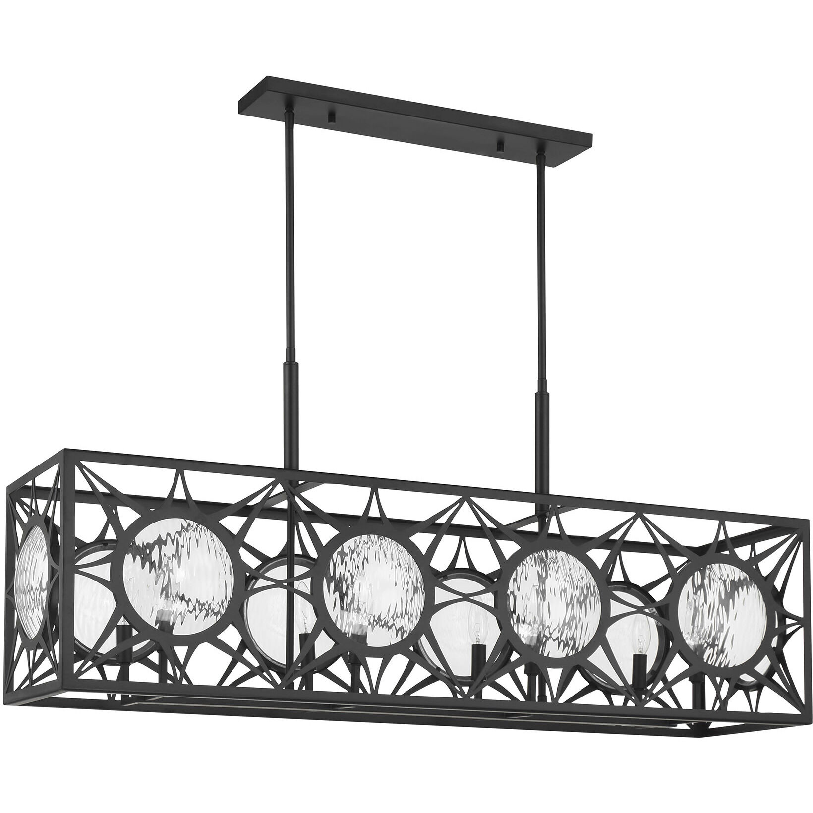 Balfour Linear Chandelier Ceiling Light in Matte Black