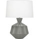 Orion 27 inch 150.00 watt Matte Smoky Taupe Table Lamp Portable Light, Polished Nickel Accents