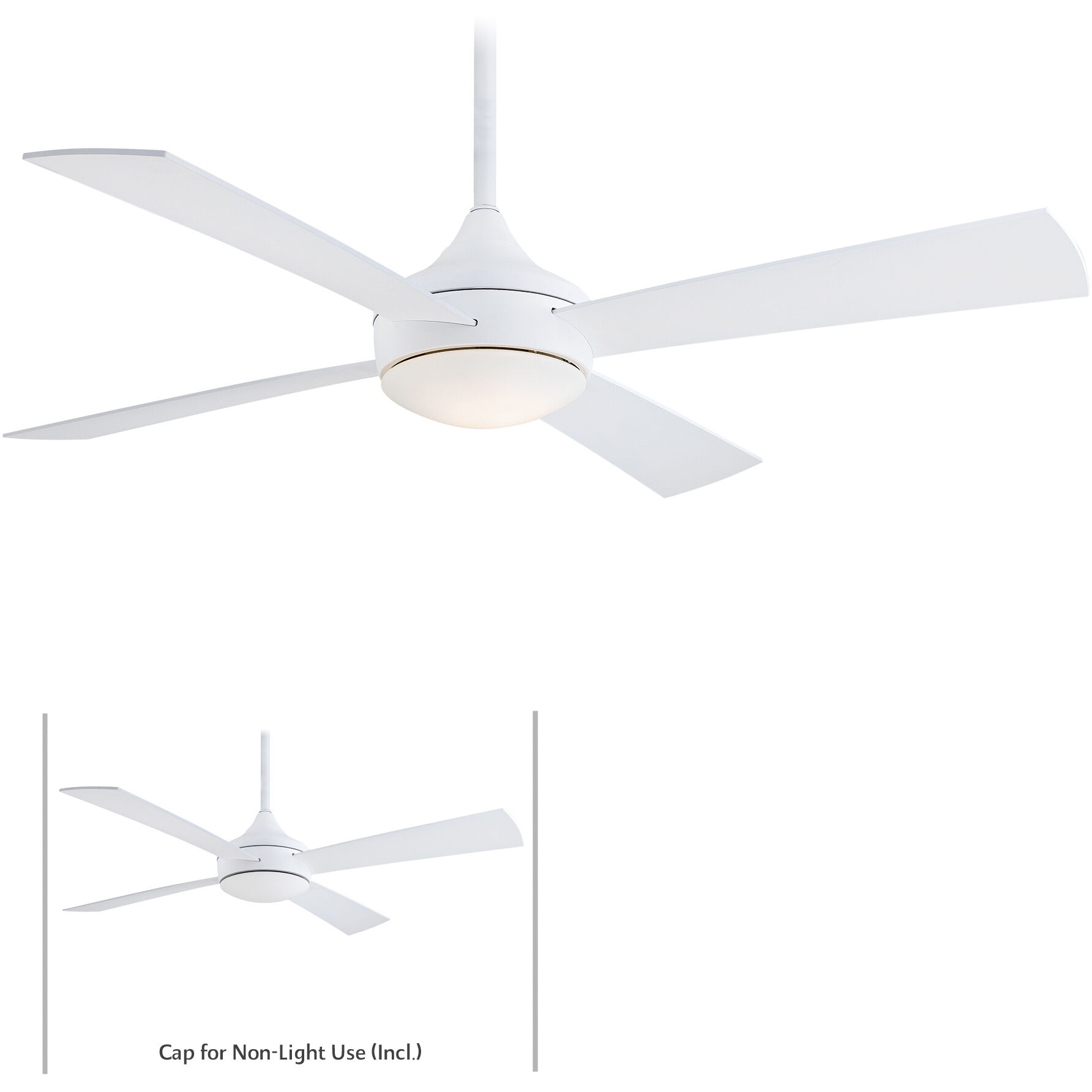 Aluma Wet 52 inch Flat White Outdoor Ceiling Fan
