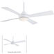 Aluma Wet 52 inch Flat White Outdoor Ceiling Fan