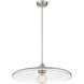 Paloma 1 Light 24 inch Brushed Nickel Pendant Ceiling Light